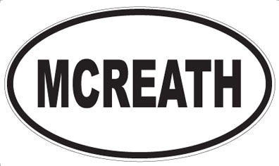 MCREATH - Oval Sticker