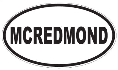 MCREDMOND - Oval Sticker