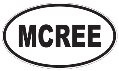 MCREE - Oval Sticker