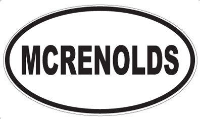 MCRENOLDS - Oval Magnet
