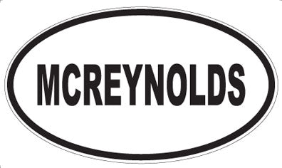 MCREYNOLDS - Oval Magnet