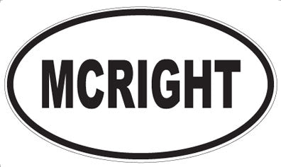 MCRIGHT - Oval Magnet