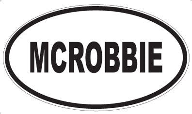 MCROBBIE - Oval Magnet