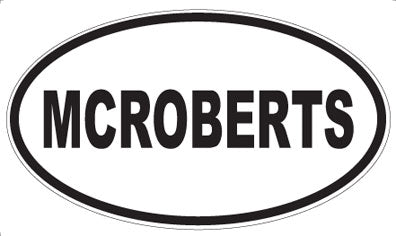 MCROBERTS - Oval Magnet