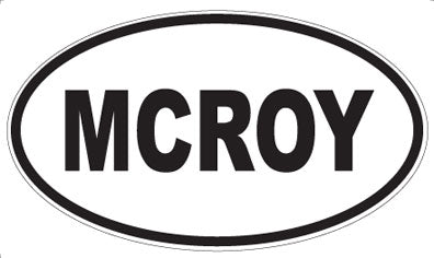 MCROY - Oval Sticker