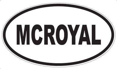MCROYAL - Oval Sticker