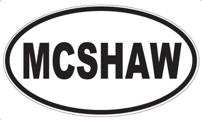 MCSHAW - Oval Sticker