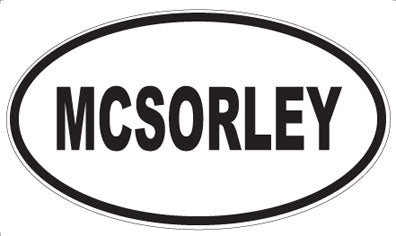 MCSORLEY - Oval Sticker