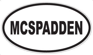 MCSPADDEN - Oval Sticker