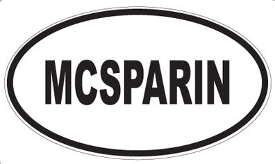 MCSPARIN - Oval Sticker