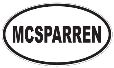 MCSPARREN - Oval Sticker