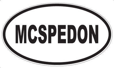 MCSPEDON - Oval Magnet