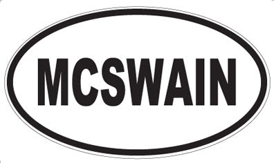 MCSWAIN - Oval Magnet