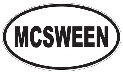 MCSWEEN - Oval Sticker