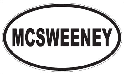 MCSWEENEY - Oval Magnet