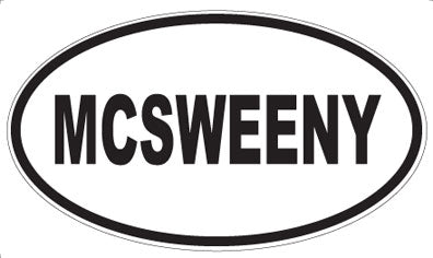 MCSWEENY - Oval Magnet