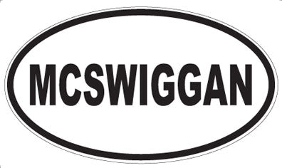 MCSWIGGAN - Oval Sticker