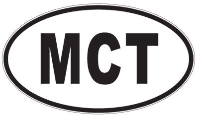 MCT - 3 Letter Initials Oval Sticker