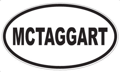MCTAGGART - Oval Sticker