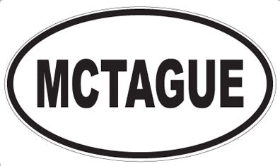 MCTAGUE - Oval Sticker