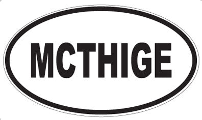 MCTHIGE - Oval Sticker