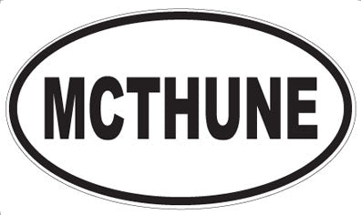 MCTHUNE - Oval Magnet