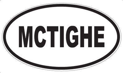 MCTIGHE - Oval Sticker