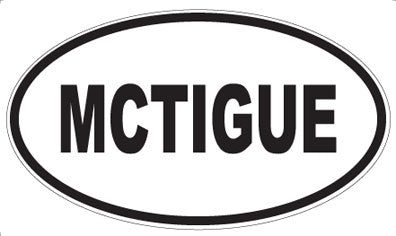 MCTIGUE - Oval Sticker