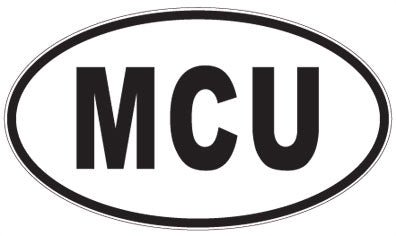 MCU - 3 Letter Initials Oval Sticker