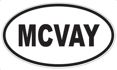 MCVAY - Oval Sticker