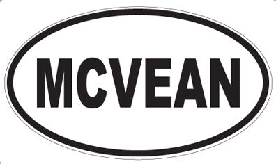 MCVEAN - Oval Sticker
