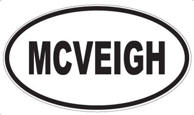 MCVEIGH - Oval Magnet