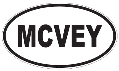 MCVEY - Oval Sticker