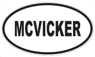 MCVICKER - Oval Magnet