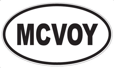 MCVOY - Oval Sticker