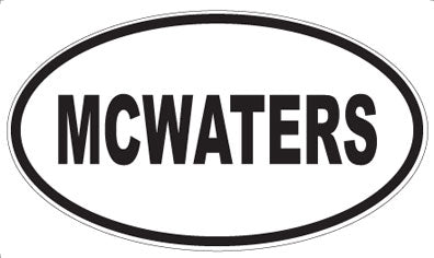 MCWATERS - Oval Sticker