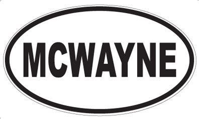 MCWAYNE - Oval Sticker