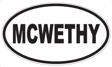 MCWETHY - Oval Magnet