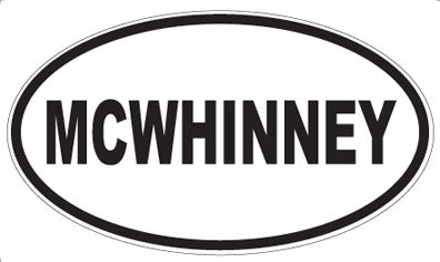 MCWHINNEY - Oval Sticker