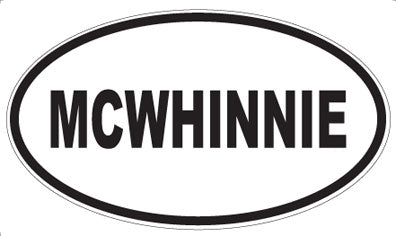 MCWHINNIE - Oval Sticker