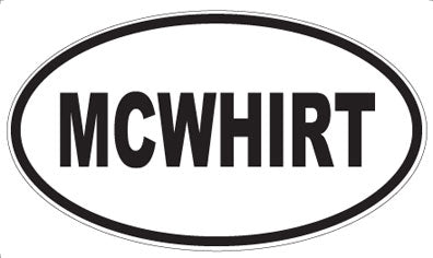 MCWHIRT - Oval Sticker