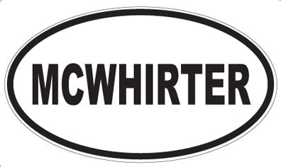 MCWHIRTER - Oval Sticker