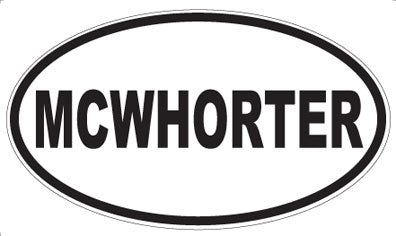 MCWHORTER - Oval Sticker