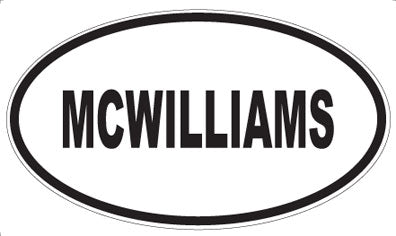 MCWILLIAMS - Oval Magnet