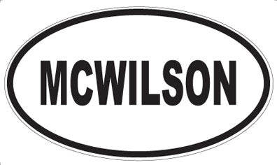 MCWILSON - Oval Sticker