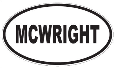 MCWRIGHT - Oval Magnet