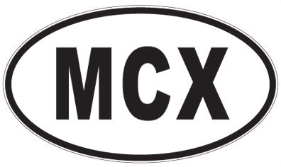 MCX - 3 Letter Initials Oval Sticker