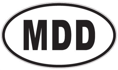 MDD - 3 Letter Initials Oval Sticker