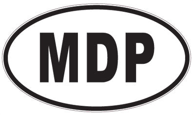MDP - 3 Letter Initials Oval Sticker