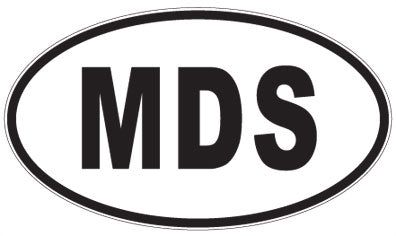 MDS - 3 Letter Initials Oval Sticker